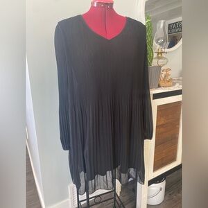 Rachel Zoe Black Pleated Mini Dress